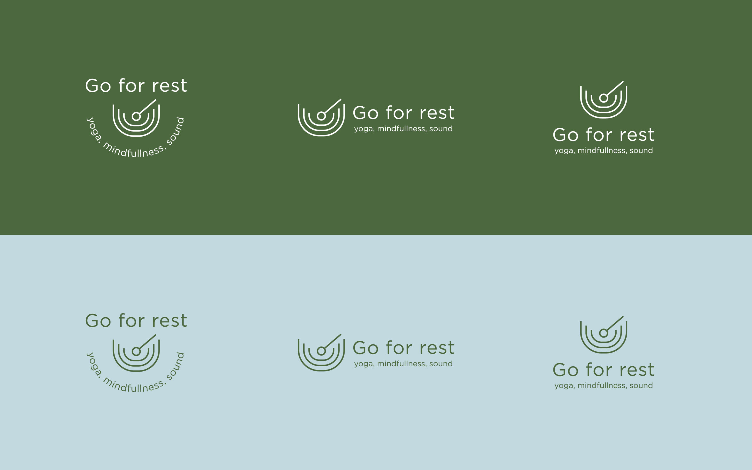 go for rest logo color variations